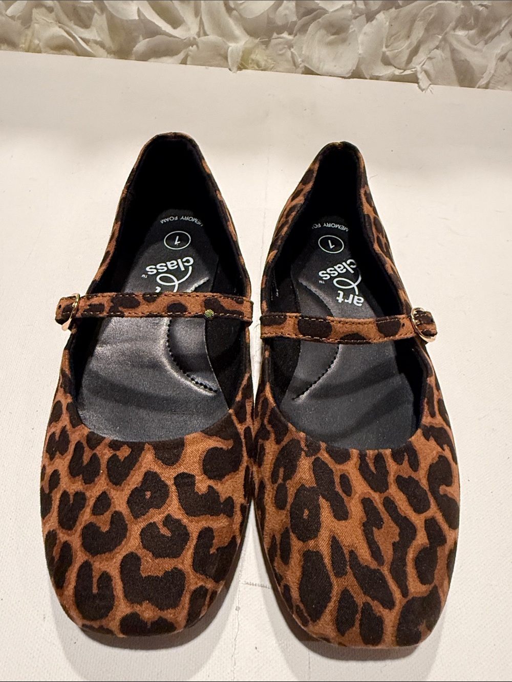 art class Leopard Print Mary Janes - Brown & Black